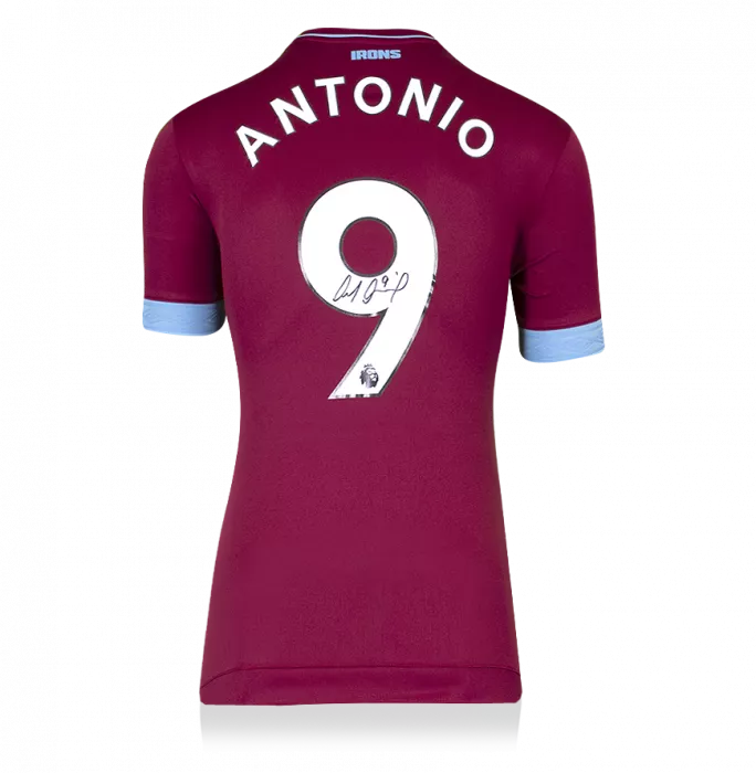 Michail Antonio Back Signed West Ham United 2018-19 Home Shirt In Hero Frame: Option 1