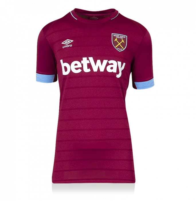 Michail Antonio Back Signed West Ham United 2018-19 Home Shirt In Hero Frame: Option 1