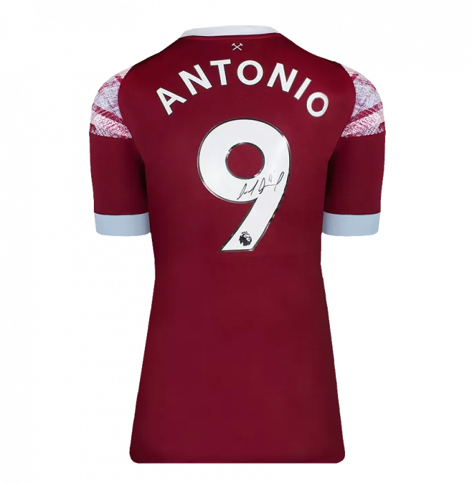 Michail Antonio Back Signed West Ham United 2022-23 Home Shirt In Hero Frame: Option 1