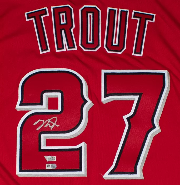 Mike Trout Back Signed Los Angeles Angels 2020 Alternate Jersey
