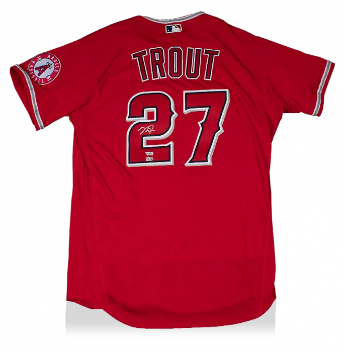 Mike Trout Back Signed Los Angeles Angels 2020 Alternate Jersey