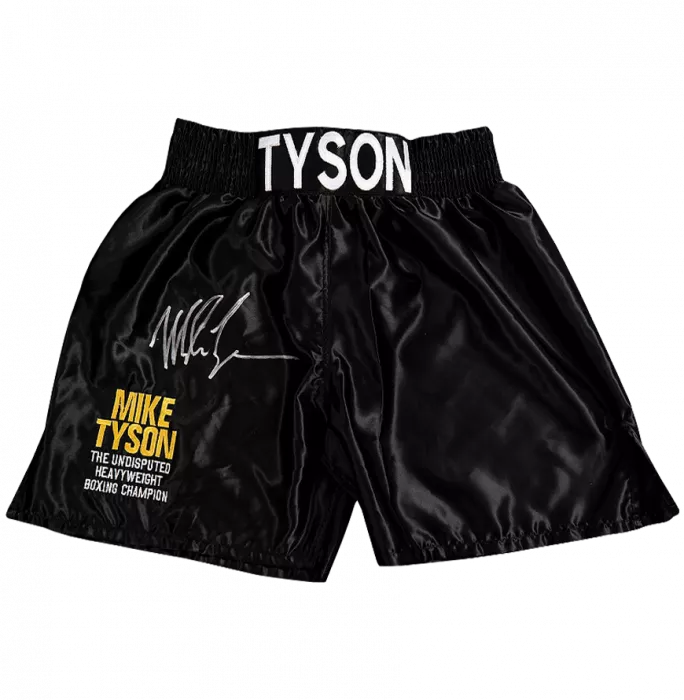 Mike Tyson Signed Black Boxing Shorts: Undisputed World Champion Special Edition