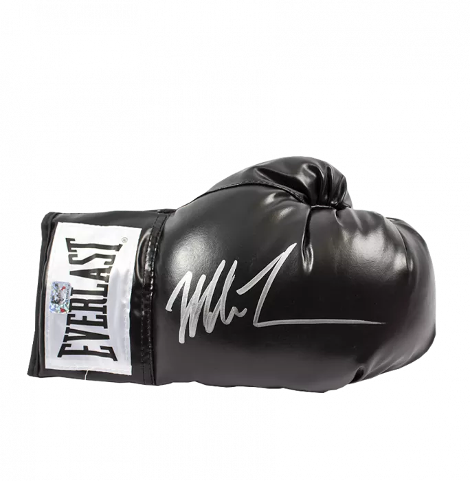 Mike Tyson Signed Boxing Glove: Everlast Black