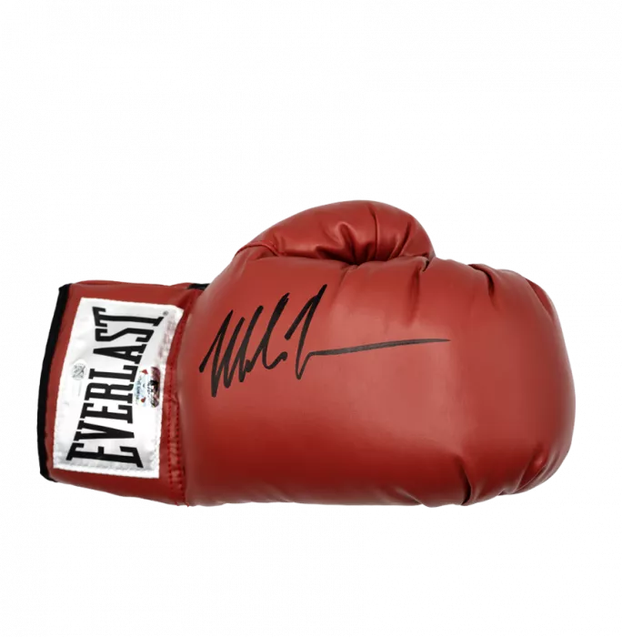 Mike Tyson Signed Everlast Red Boxing Glove In Bubble Frame: Option 1