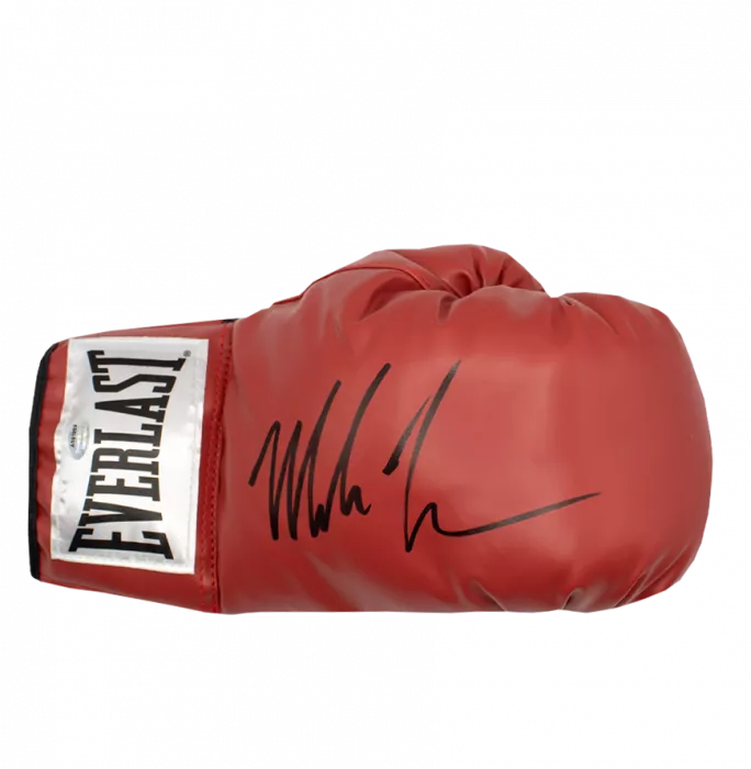 Mike Tyson Signed Everlast Red Full Size Boxing Glove In Deluxe Packaging