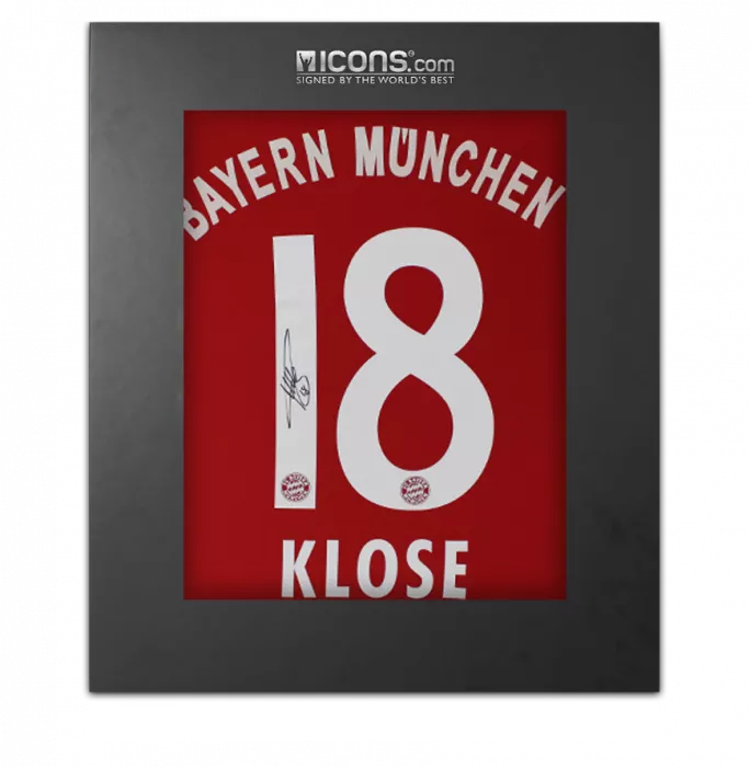 Miroslav Klose Back Signed FC Bayern Munich 2007-08 Home Shirt In Deluxe Packaging