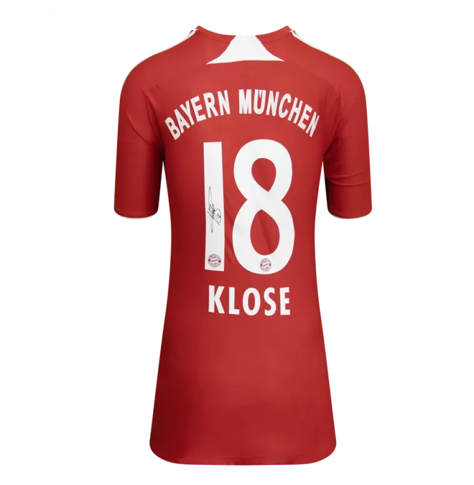 Miroslav Klose Back Signed FC Bayern Munich 2008-09 Home Shirt In Deluxe Packaging