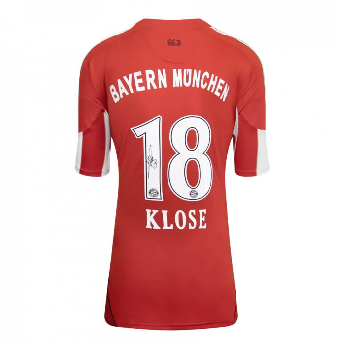 Miroslav Klose Back Signed FC Bayern Munich 2010-11 Home Shirt In Hero Frame: Option 1