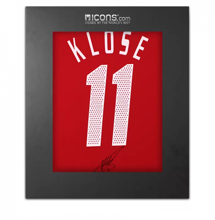 Miroslav Klose Back Signed Germany 2004-06 Third Shirt In Deluxe Packaging