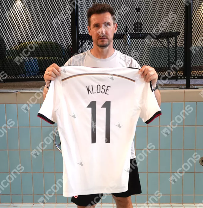 Miroslav Klose Back Signed Germany 2014 Home Shirt In Hero Frame: Option 1