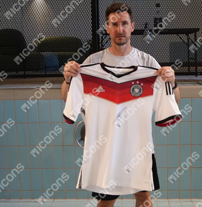 Miroslav Klose Front Signed Germany 2014 Home Shirt In Hero Frame: Option 1