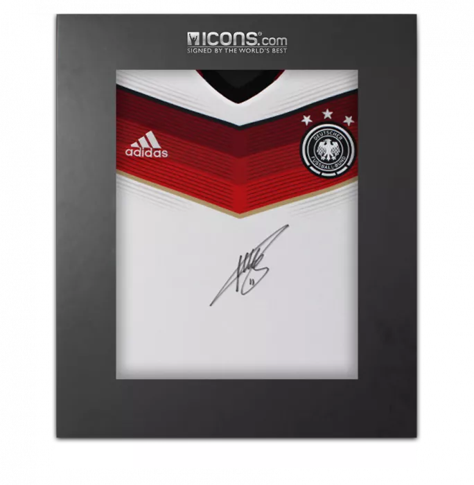 Miroslav Klose Front Signed Germany 2014 Home Shirt In Deluxe Packaging