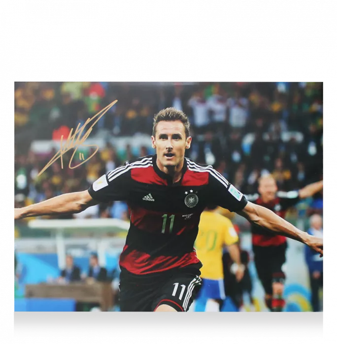 Miroslav Klose Official 2014 FIFA World Cup™ Signed Germany Photo: 2014 Celebration