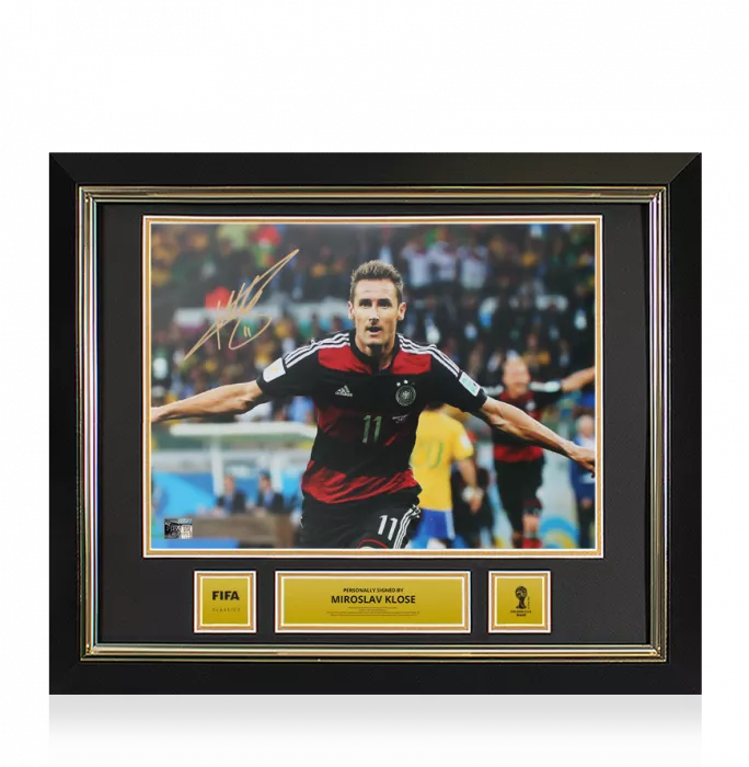 Miroslav Klose Official 2014 FIFA World Cup™ Signed Germany Photo: 2014 Celebration