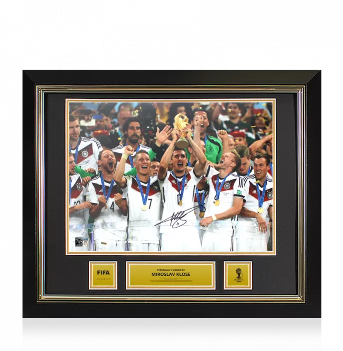 Miroslav Klose Official 2014 FIFA World Cup™ Signed Germany Photo: 2014 Winner