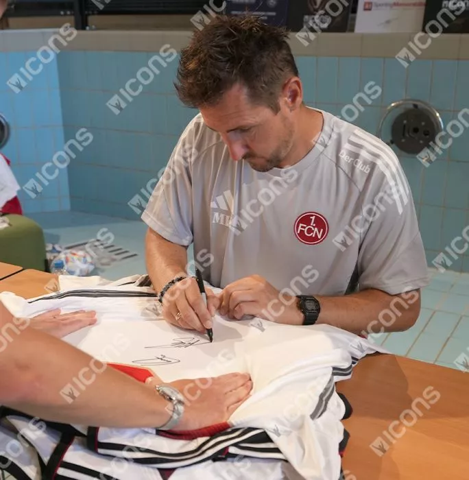 Miroslav Klose & Philipp Lahm Front Signed Germany 2014 Home Shirt In Deluxe Packaging