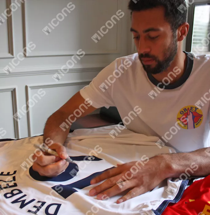 Mousa Dembele Back Signed Tottenham Hotspur 2017-18 Home Shirt In Classic Frame