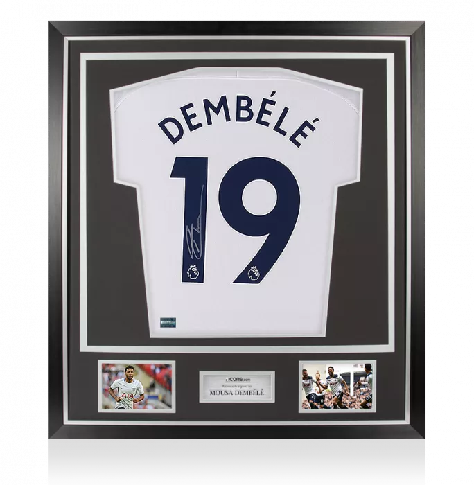 Mousa Dembele Back Signed Tottenham Hotspur 2017-18 Home Shirt In Classic Frame