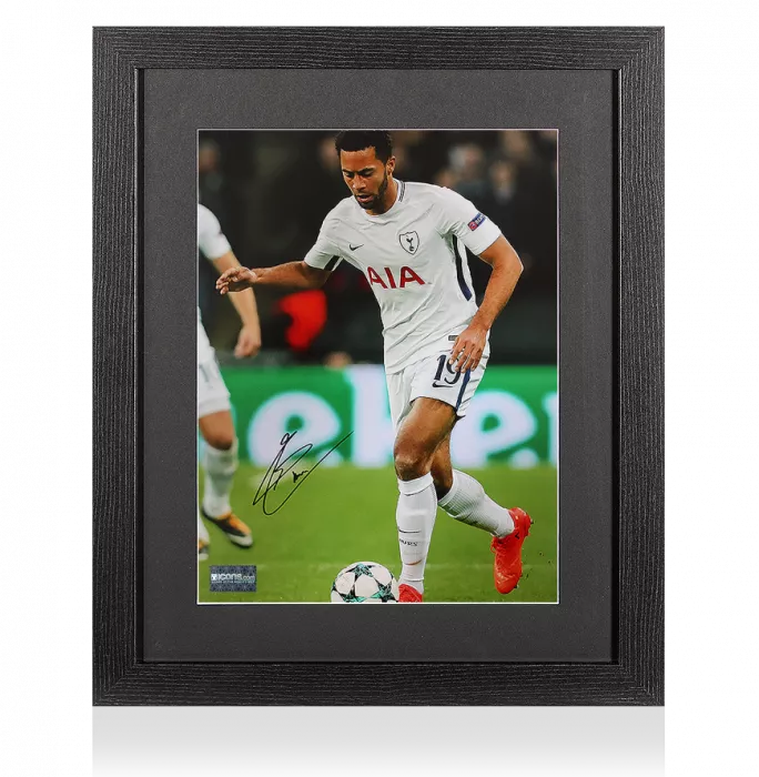 Mousa Dembele Signed Tottenham Hotspur Photo In Black Wooden Frame: Midfield Master