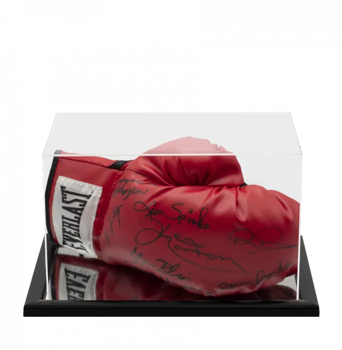 Muhammad Ali Opponents Signed Boxing Glove - 8 Signatures In Acrylic Case