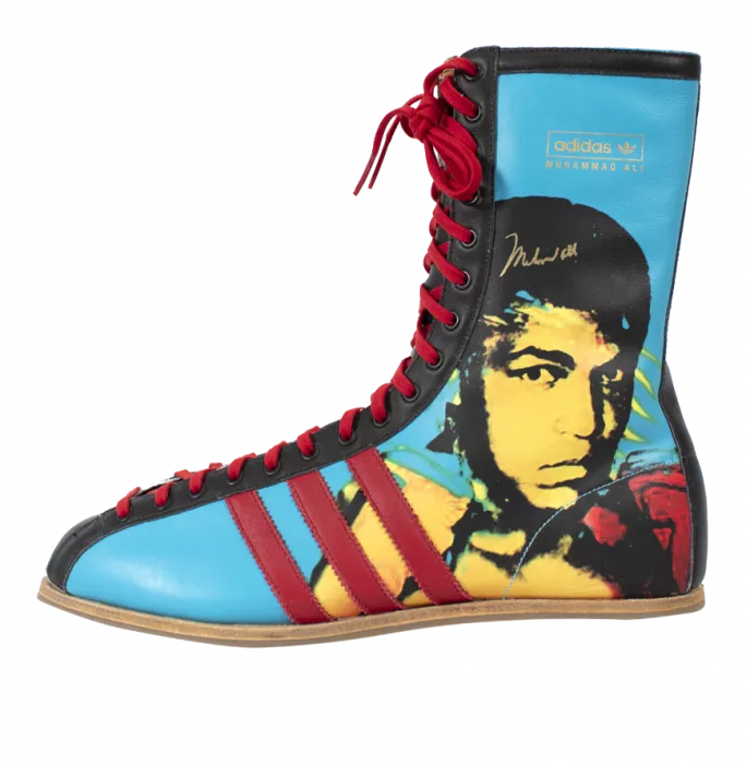 Muhammad Ali Signed Boxing Shoe - Adidas Andy Warhol Limited Edition (OA-8058447)