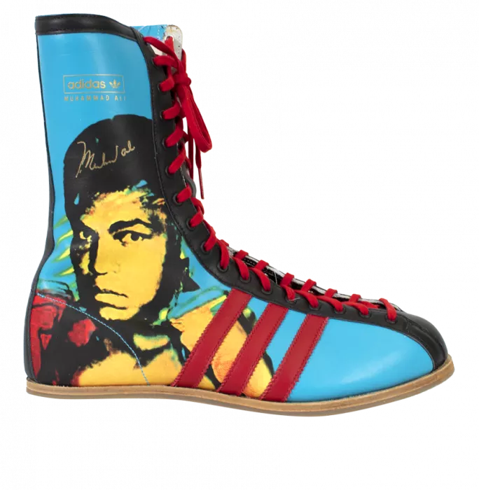 Muhammad Ali Signed Boxing Shoe - Adidas Andy Warhol Limited Edition (OA-8058446)