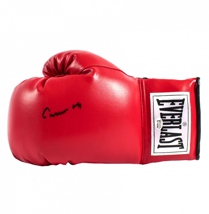 Muhammad Ali Signed Red Everlast Boxing Glove In Acrylic Case: Cassius Clay Signature Edition