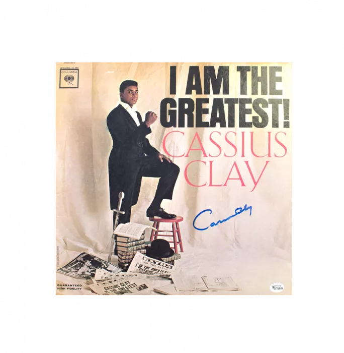 Muhammad Ali Signed Vinyl Album - I Am The Greatest Cassius Clay Autograph (OA-7800100)