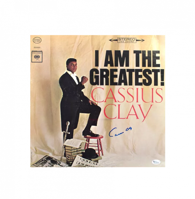 Muhammad Ali Signed Vinyl Album - I Am The Greatest Cassius Clay Autograph (OA-8058445)