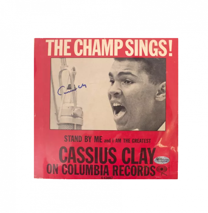 Muhammad Ali Signed Vinyl Record - The Champ Sings Cassius Clay Autograph (OA-8424286)