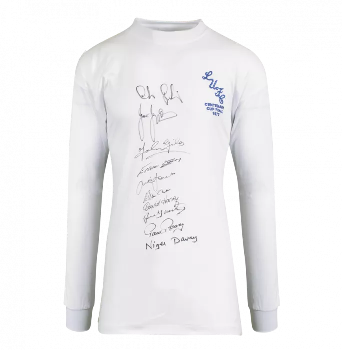 Multi-Signed Leeds United 1972 Home Shirt In Classic Frame