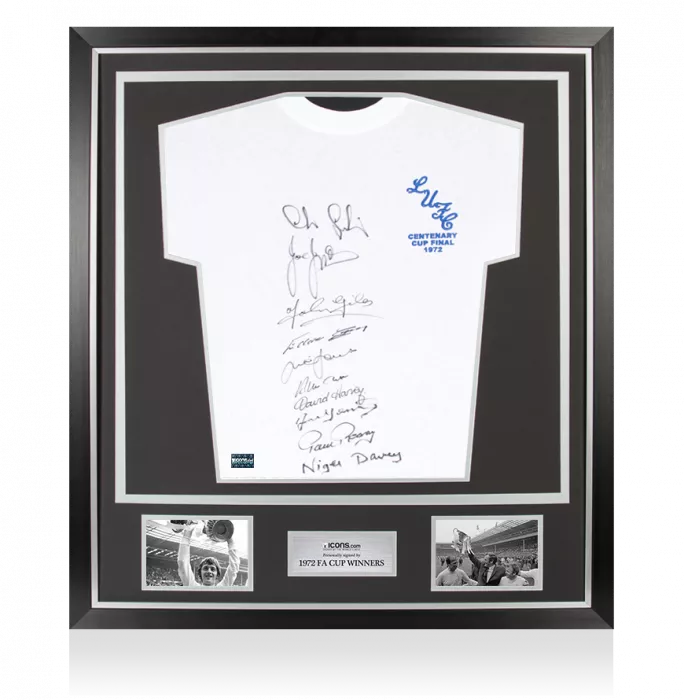 Multi-Signed Leeds United 1972 Home Shirt In Classic Frame