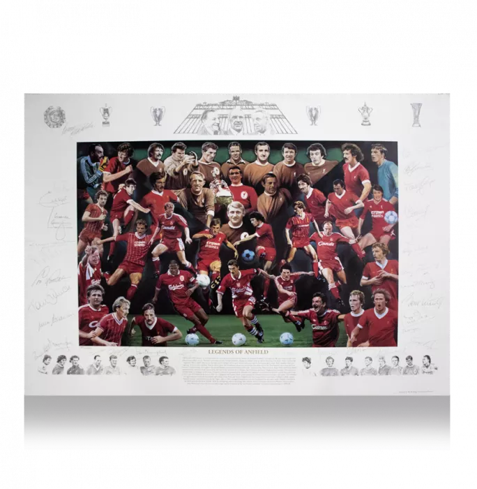Multi Signed Liverpool Artwork Print - Legends Of Anfield Limited Edition