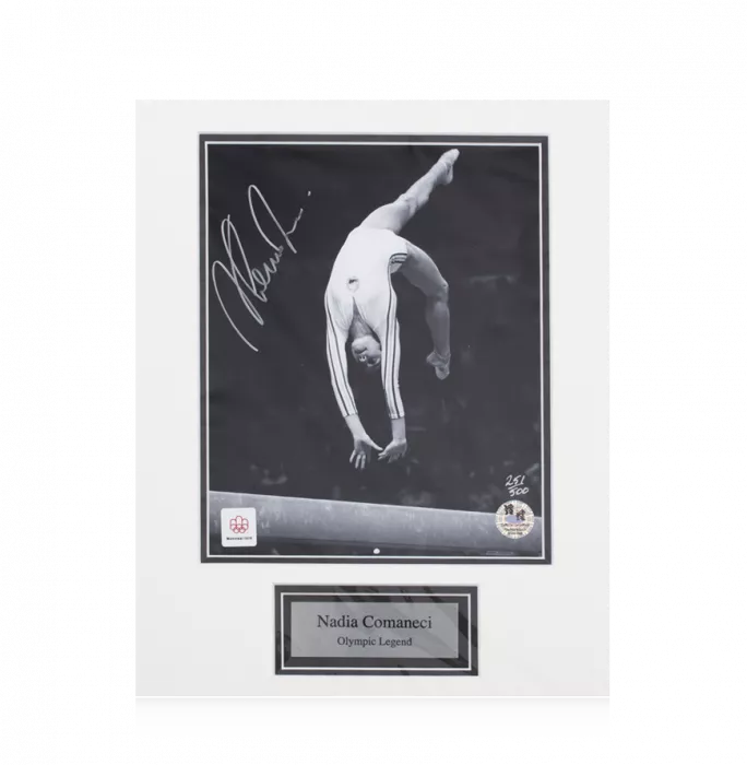 Nadia Comaneci Signed and Mounted Photo: Olympic Legend