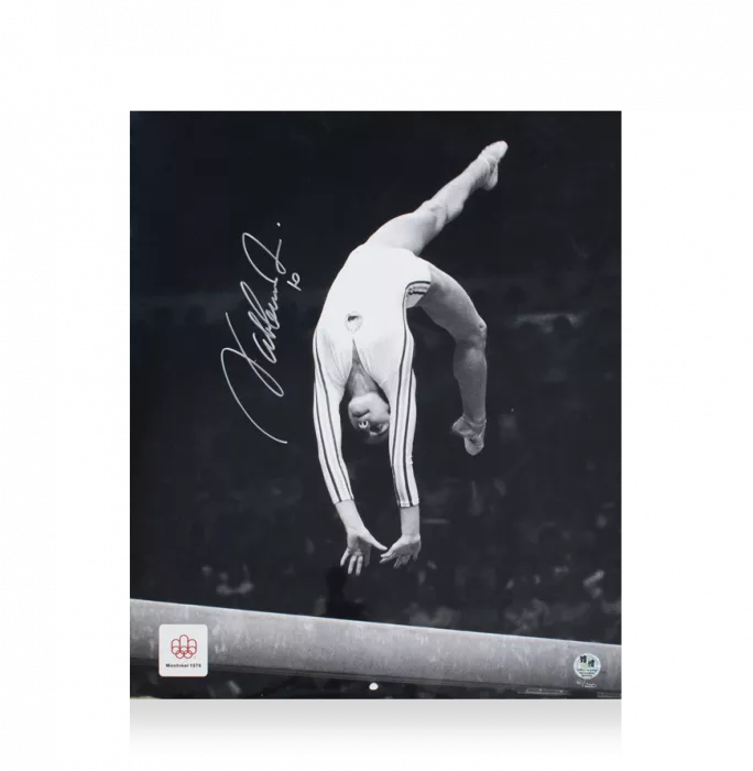 Nadia Comaneci Signed Photo: Perfect 10 At Montreal 1976