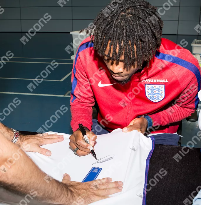 Nathaniel Chalobah Back Signed 2016-17 England Home Shirt