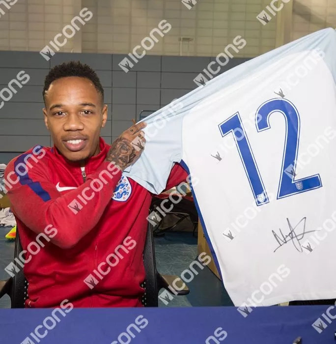 Nathaniel Clyne Back Signed England 2016-17 Home Shirt