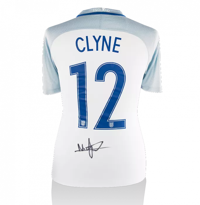 Nathaniel Clyne Back Signed England 2016-17 Home Shirt