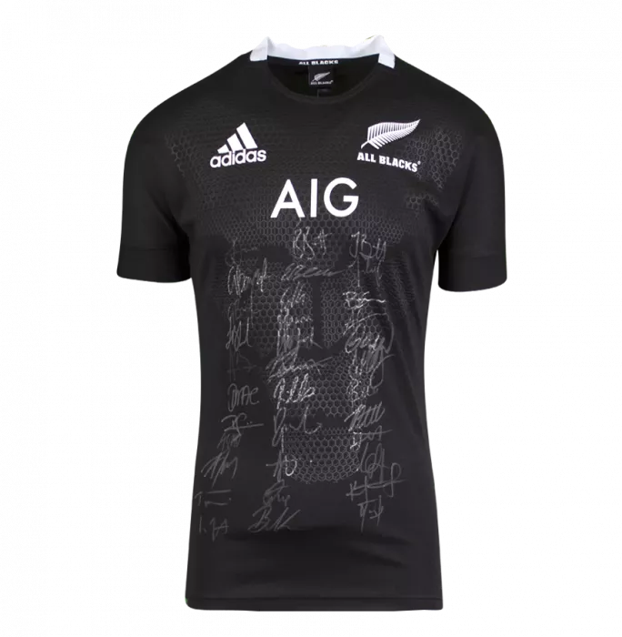 New Zealand 2021 Squad Signed Rugby Shirt In Classic Frame
