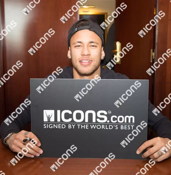 Neymar Jr Back Signed FC Barcelona 2016-17 Home Shirt In Classic Frame