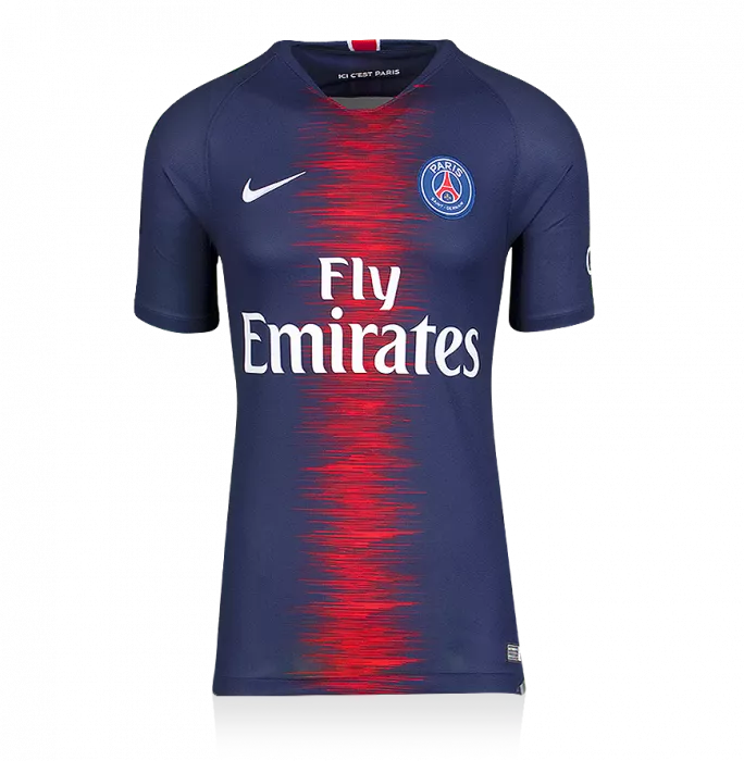 Neymar Jr Official Paris Saint-Germain Back Signed And Framed 2018-19 Home Shirt