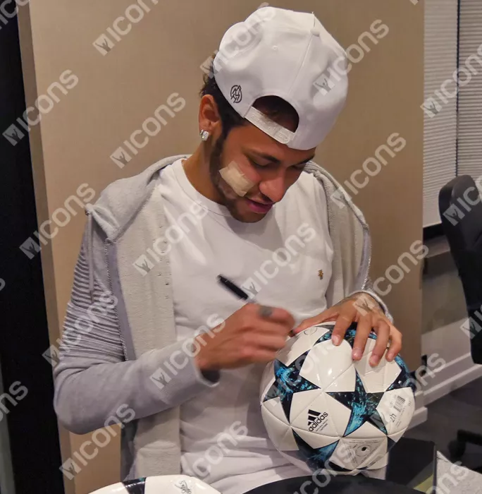 Neymar Jr Signed 2017-18 UEFA Champions League Football