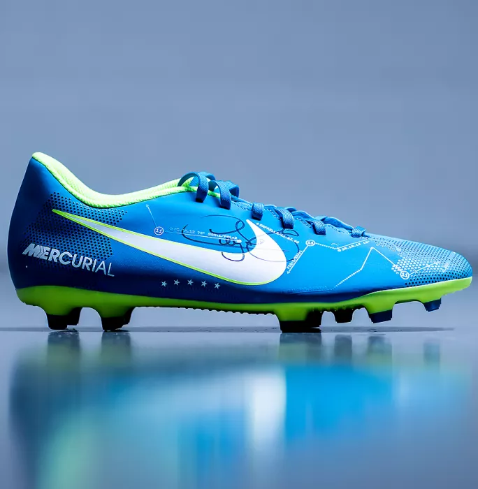 Neymar Jr Signed Blue Nike Mercurial NJR Boot