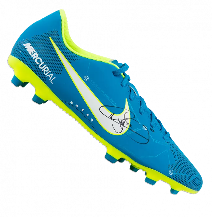 Neymar Jr Signed Blue Nike Mercurial NJR Boot