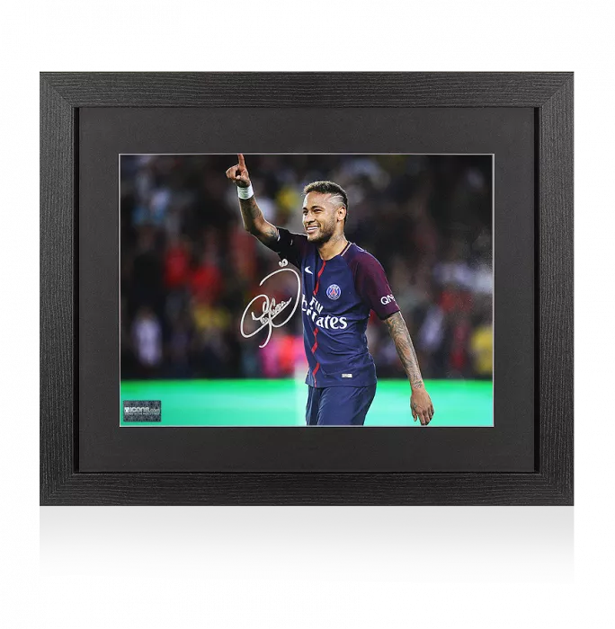 Neymar Jr Signed Paris Saint-Germain Photo In Black Wooden Frame: Parisian Icon