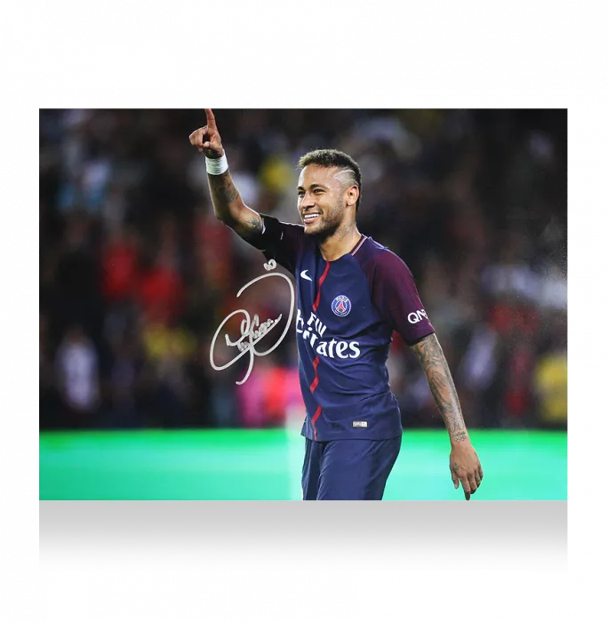 Neymar Jr Signed Paris Saint-Germain Photo: Parisian Icon