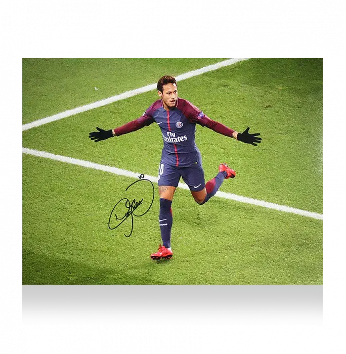 Neymar Jr Signed Paris Saint-Germain Photo: UEFA Champions League Goal vs Celtic