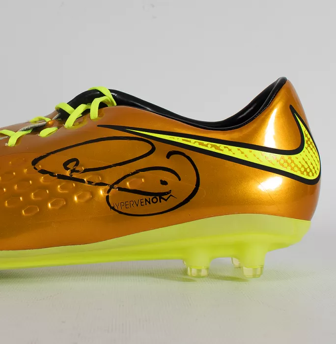 Neymar Jr Signed Special Edition Gold Nike Hypervenom Boot