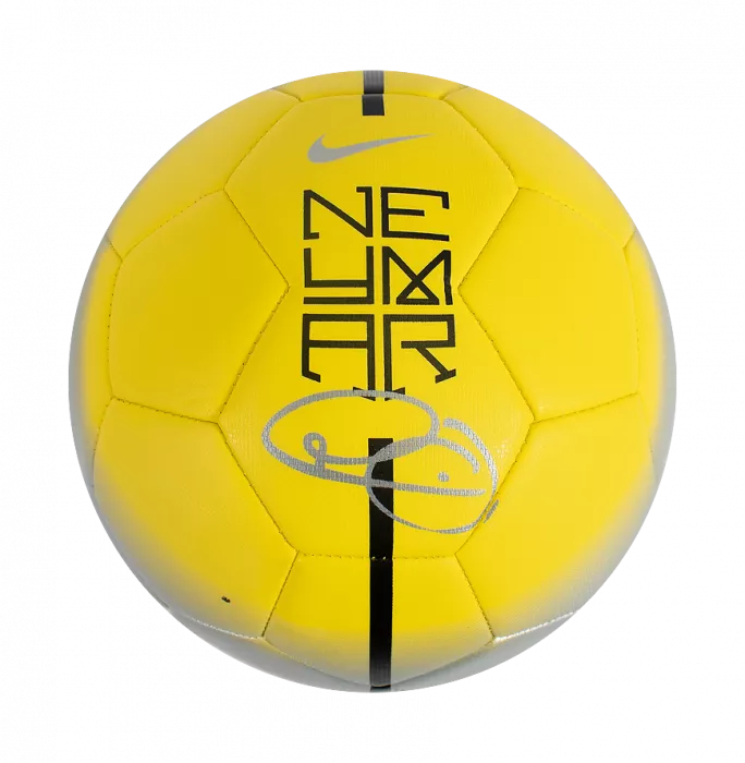 Neymar Jr Signed Yellow Nike Prestige Football
