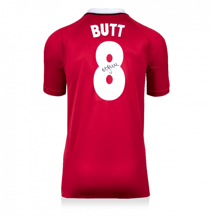 Nicky Butt Back Signed Manchester United 1999 Home Shirt